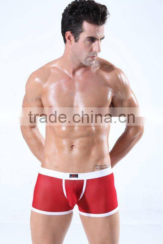 transparent sexy white rubber man underwear boxers