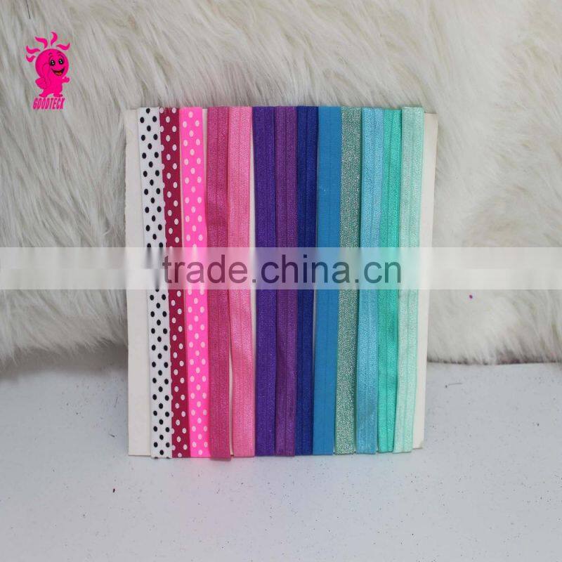 Plain Solid Color Satin Covered Resin Hairbands Ribbon Covered Adult Kids Headbands Infant Headband