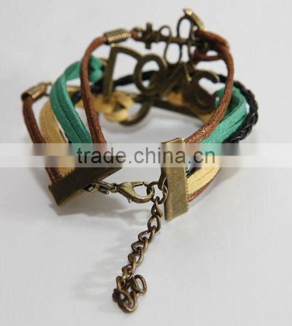 infinity bracelet, love bracelet, wish tree bracelet, leather charm bracelet, best promotional gift