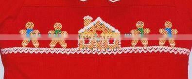 Baby Boys Red Smocked Snowny Long Romper