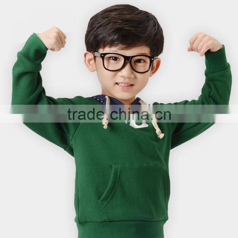 Bulk sale childrens printing hoodies fleece crewneck fitted hoodie sweatshirts 200G