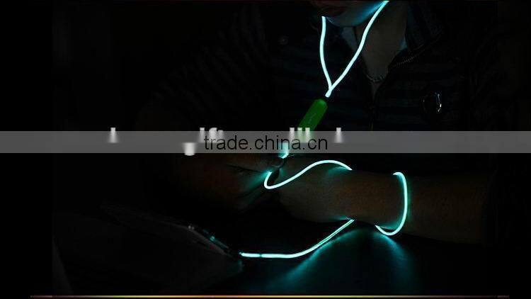 2015 Newest!!! sound music light und active earphone glow with the music Can pick up the phone