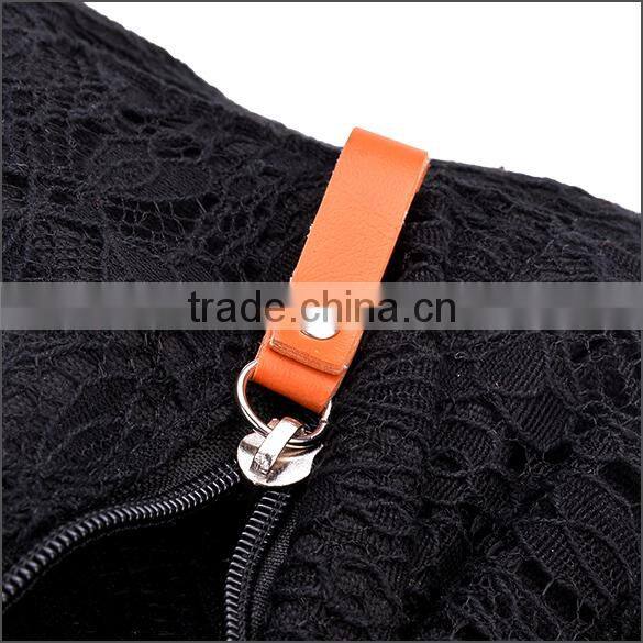 Women Lace Cute Backpack Tote Handbag Black white backpack