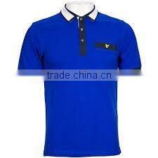 promotional high quality 100% cotton blank short sleeve pure color polo shirts with pockets