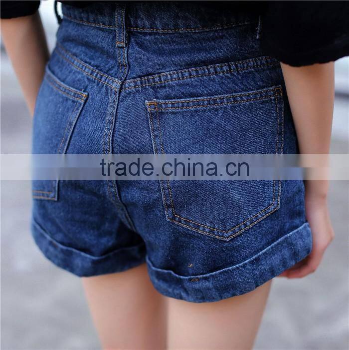 2016 latest new design fashion short jeans for women