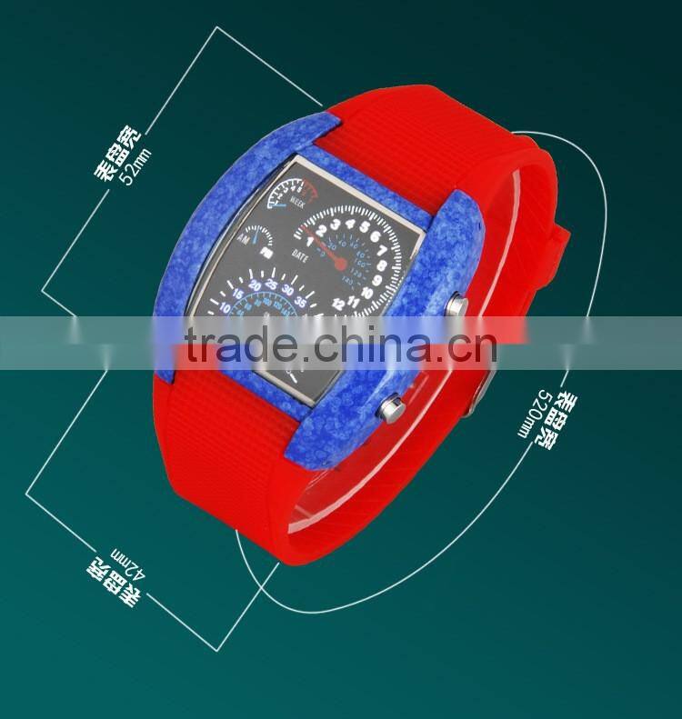 Wholesale OEM colorful Waterproof LED Watches Men Sport Watch with factory price