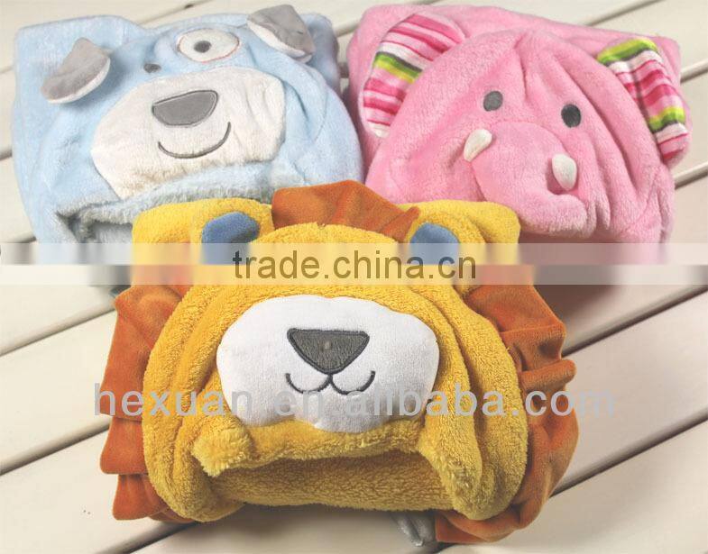 Many designs stocked or OEM Baby bath towel/ newborn animal model towel