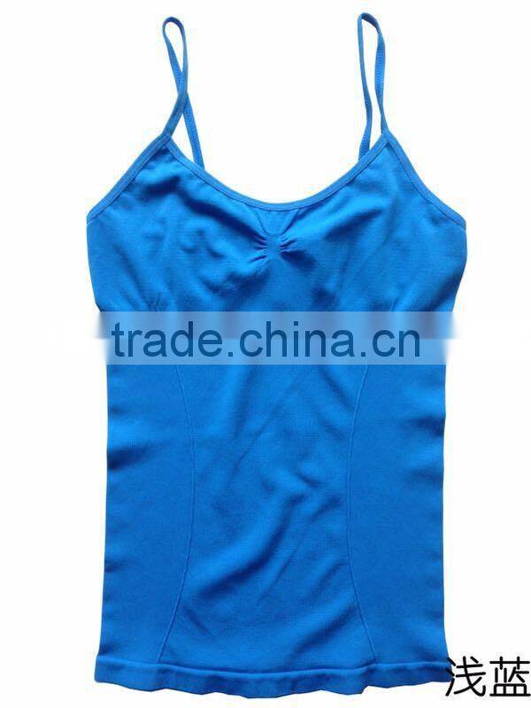 OEM wholesale summer women white classic sleeveless seamless tank top