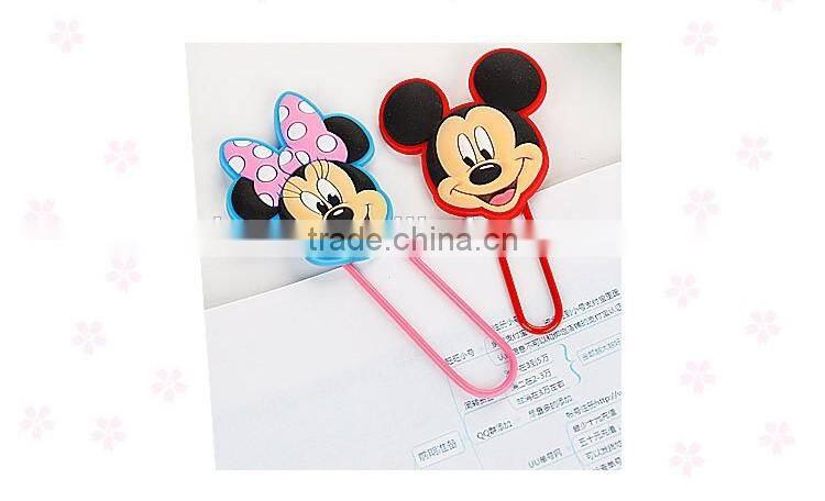 Mickey shape paper clip customizable planner PVC clip