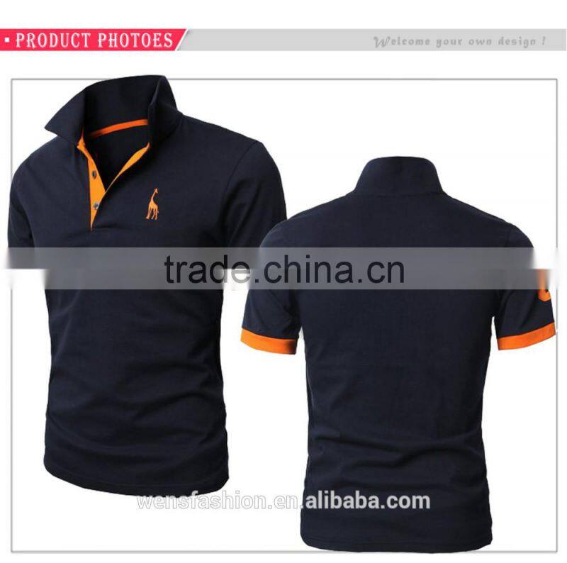 2016 Mens 100% Cotton short sleeve high quality polo shirts wholesale