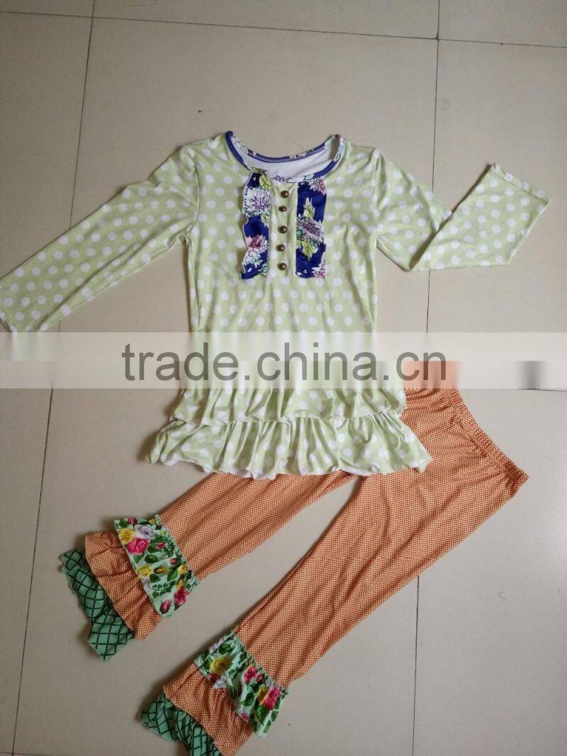 wholesale children's boutique clothing best selling products 2017 in usa rural style girl long sleeve suit