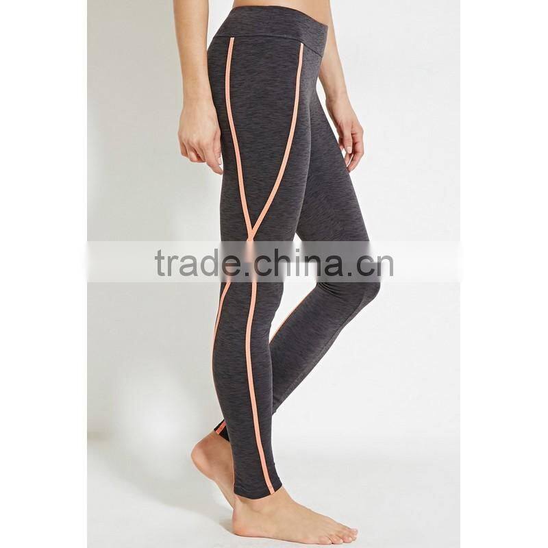 custom fashion bamboo contrast color dri fit yoga pants/leggings