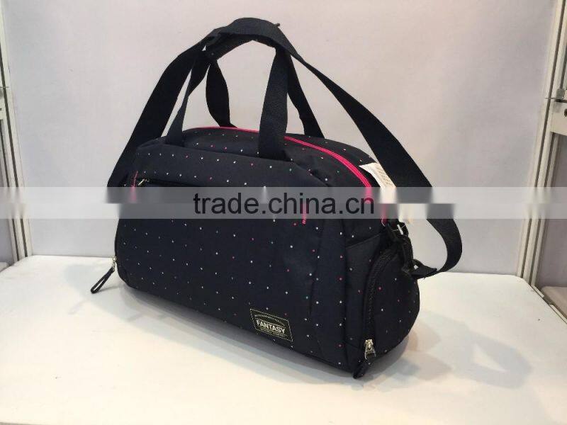2017 hot sales wholesales custom polyester duffel travel bag luggage bag