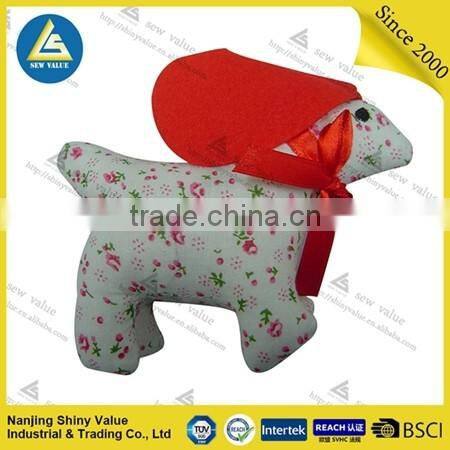 100% cotton dog pin cushions with small flora for sewing work