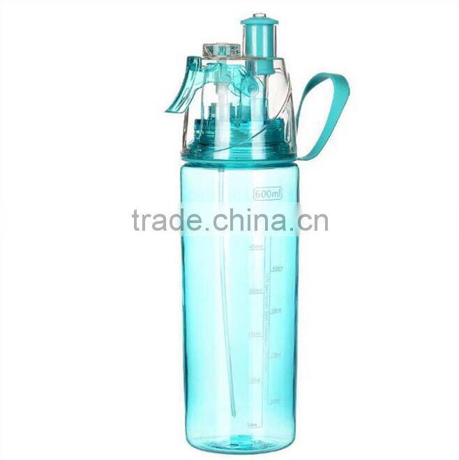 OEM New Hight Quality Plastic Sports Drinking Mist Spray Water Bottle Promotional Gifts