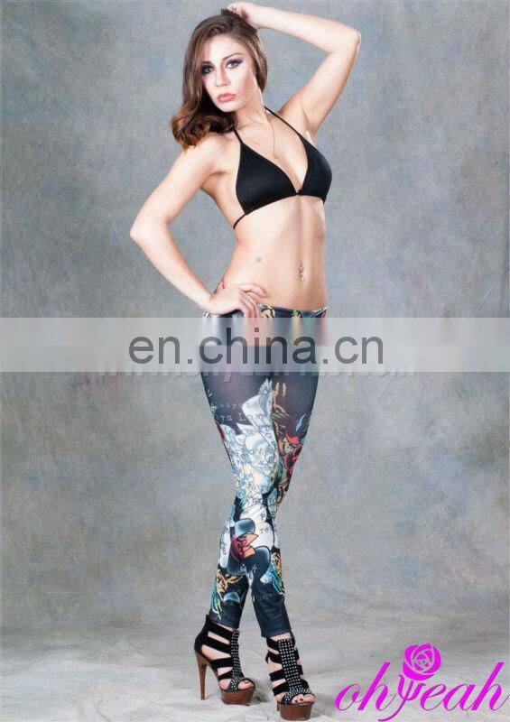 Hot prodcts tight comfortable leggings with ruffles wholesale