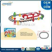 Wholesale building block toy car tracks with suitcase