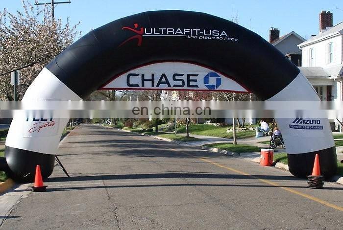 Black and white advertising inflatable arch/giant entrance inflatable arch for activities