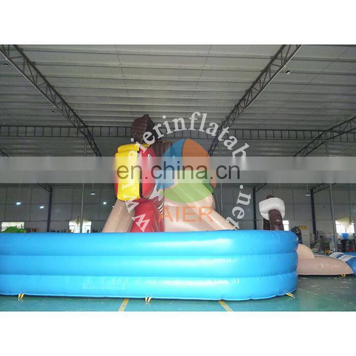 Funny inflatable pirate water slide for kids&adult,giant inflatable water slide,