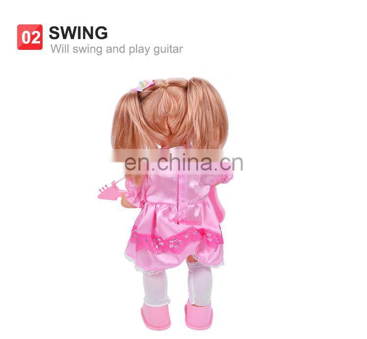 16 Inches of Empty Handed Acoustic Guitar Girl Little Girl Doll Models