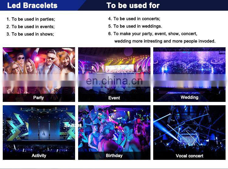 SUNJET 2018 New Hot Party Decoration China Led Remote Control Wristband DMX 2.4G