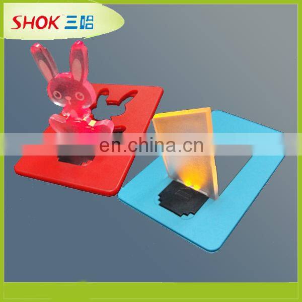 2015 Promotional plastic fashionable mini credit card light