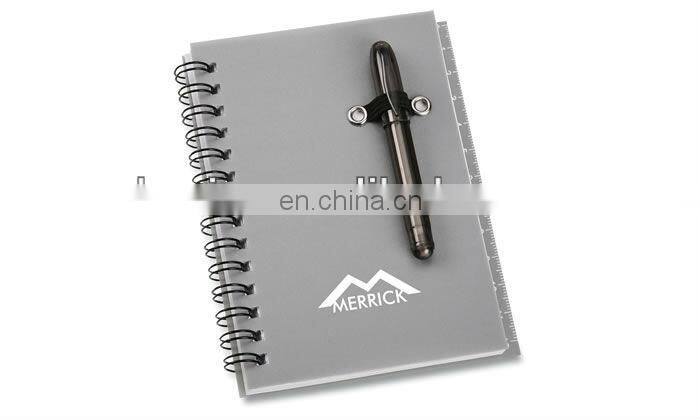 Plastic Cover Notebook With Ruler and Pen