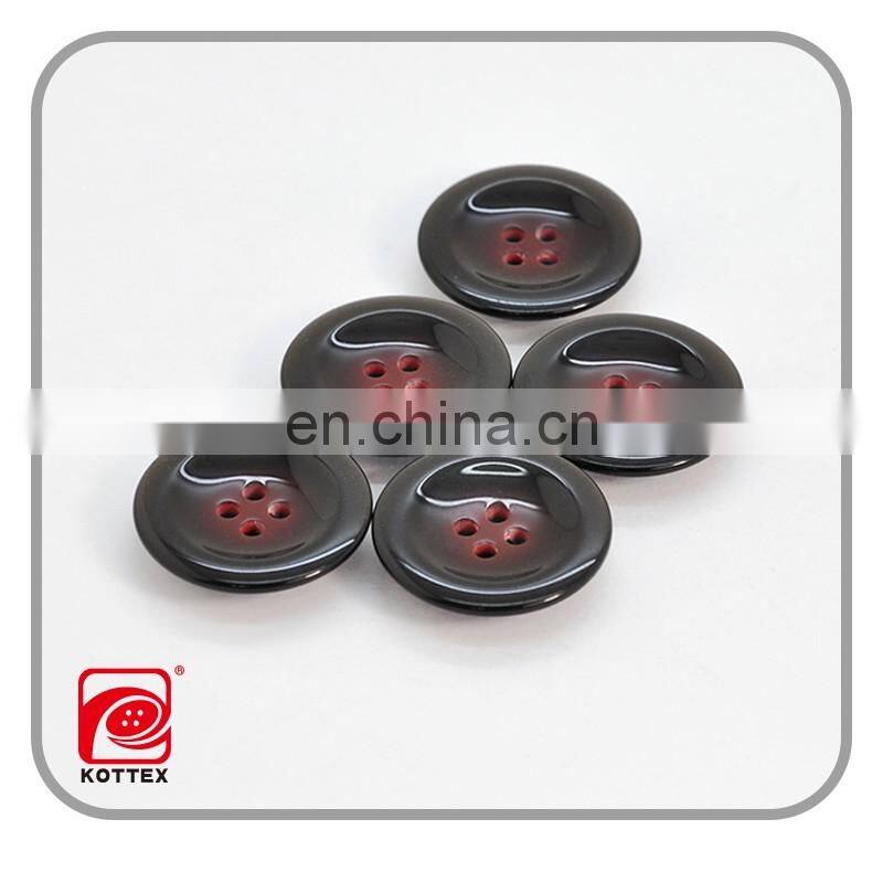 Plane convex double color, all-match, trend, hat type resin 4 hole buckle