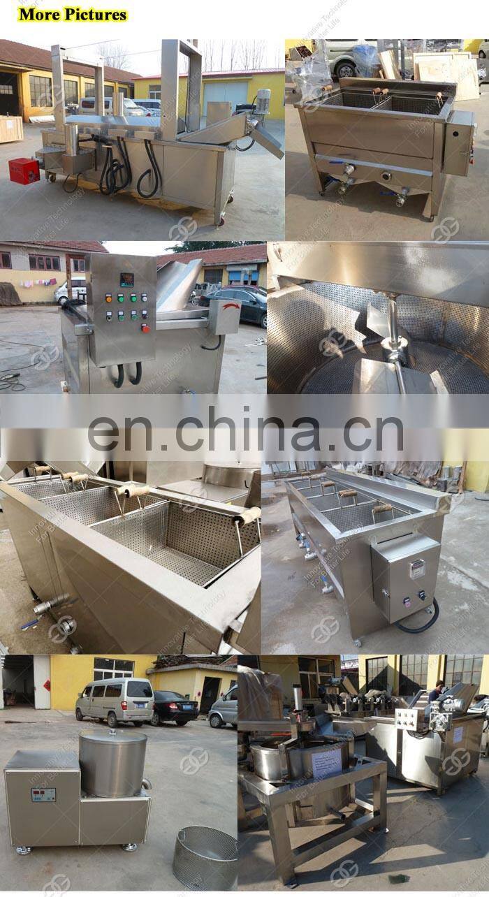 Batch Snacks Onion Groundnut Donuts Gas Fryer Semi-Automatic Potato Chips French Fries Making Machine For Sale