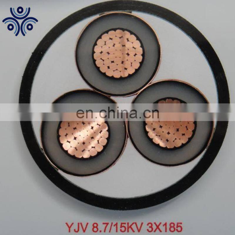 copper conductor xlpe insulated steel tape armored 8.7/15 kv 3x150 power cable cable