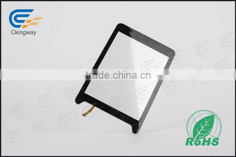 High Definition TFT-LCD 3.5 Inch 4 Wire Resistive Touch Screen Glass with Blace Frame