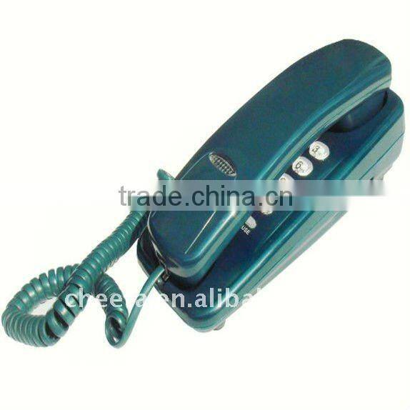 Modern green slim telephone wall mounted phone