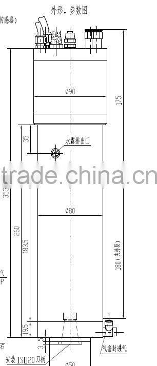 ATC 1.5kw water cooling spindle for cnc router machine automatic tool change collect ISO20