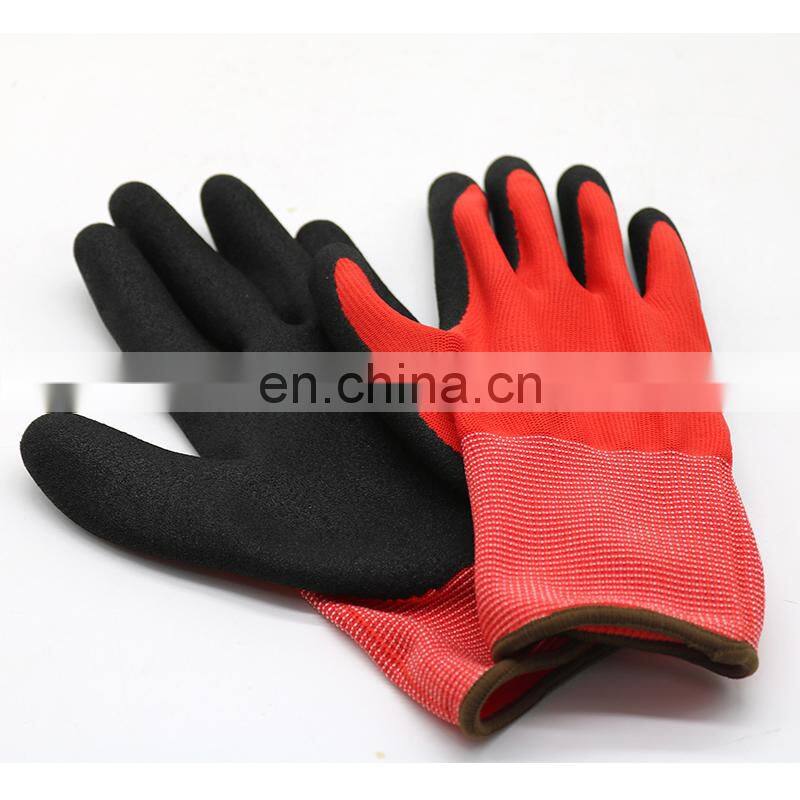 HY Customized nitrile coated gloves daily work safety gloves