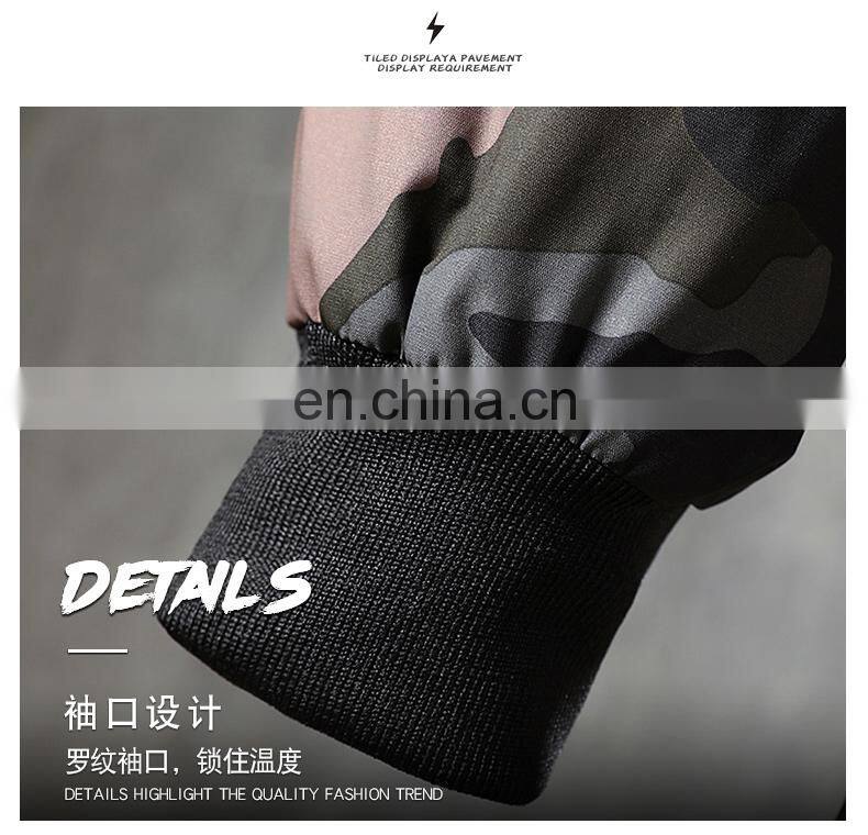 Wholesale custom men's autumn and winter jacket long-sleeved casual sports outdoor hooded jacket aviator to overcome