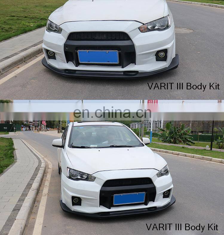 Runde ABS Material Car Front Bumper Modified GTR VARIT II And VARIT III Suitable For 2009-Now Mitsubishi Lancer-EX front bumper
