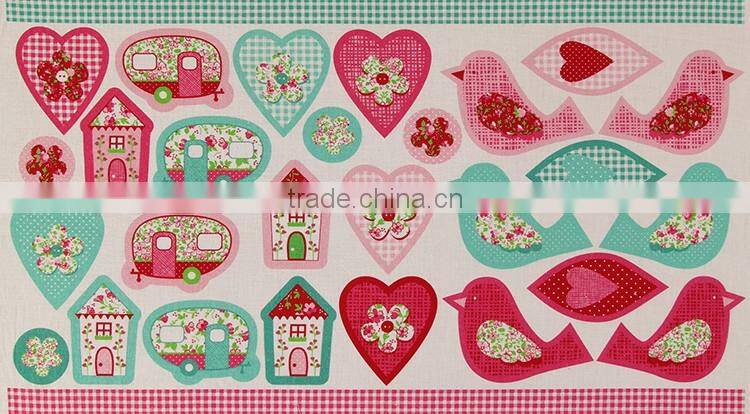 Factory cartoon digital printed 32*32 cotton poplin fabric for children