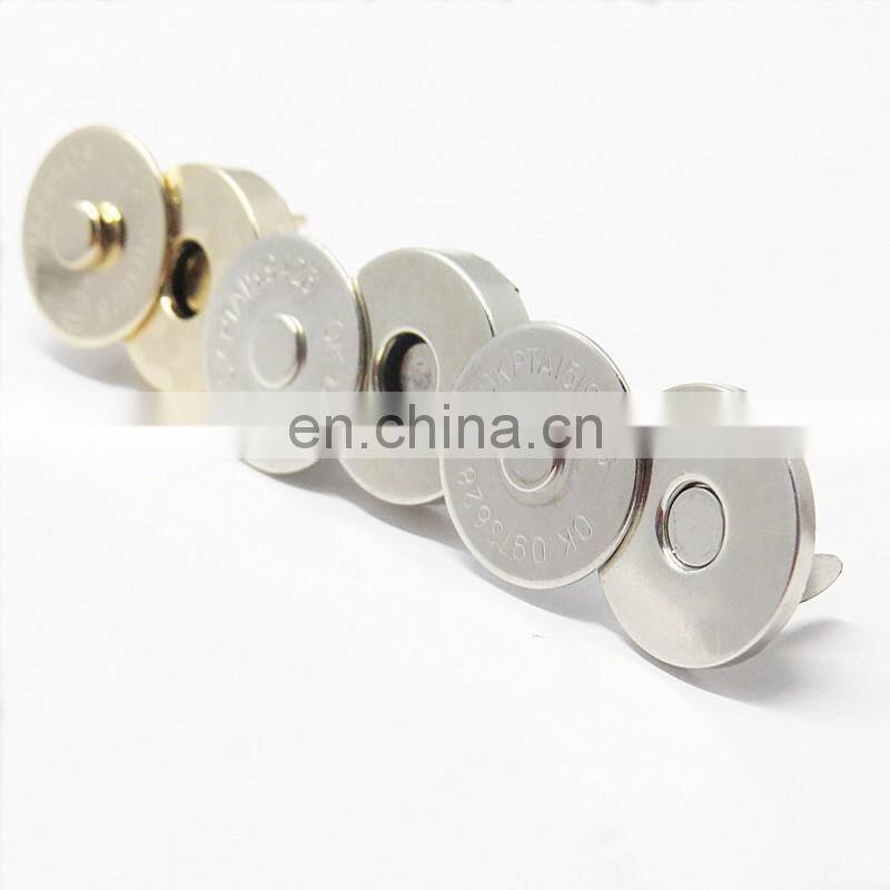 Custom 18mm Metal Magnet Snap Button For Bags