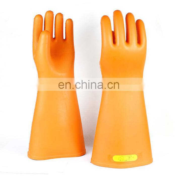 35KV High Voltage Rubber Insulating Gloves,Yellow Long Rubber Gloves