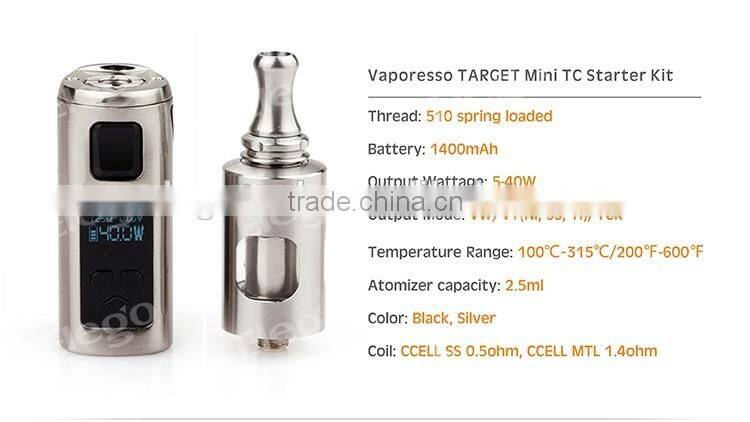 Wholesale 40W Vaporesso TARGET Mini TC Starter Kit - 1400mAh Vaporesso TARGET Mini