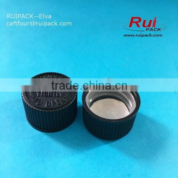 24mm child proof cap, plastic CRC cap, child proof cap for pill bottle