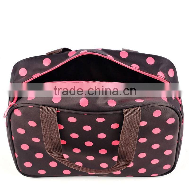 Stock dot nylon mommy handbag ladies bags holding baby bag handbags wholesale
