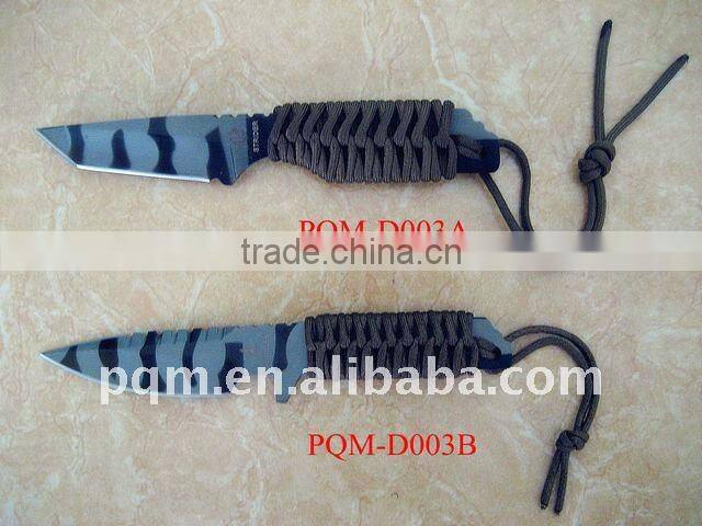 Damascus hunting camouflage color survival knife 003B