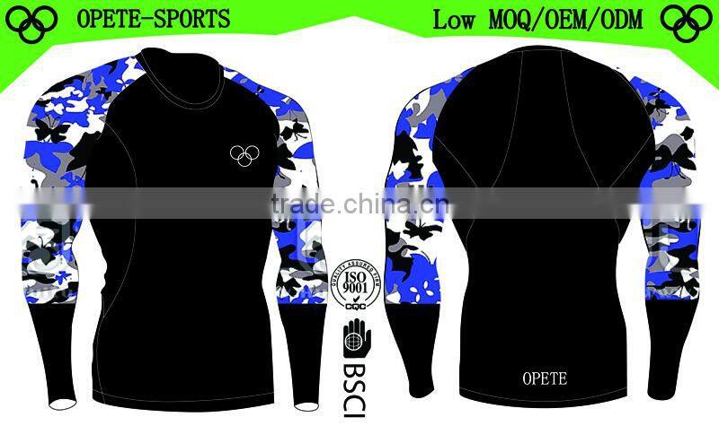 Compression shirt base layer skin tight under training wear running top