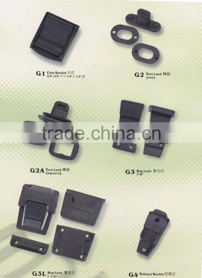 Colored plastic quick release turk lock buckle for backpack
