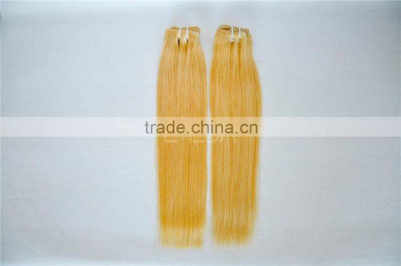 Dark ash blonded virgin Asian remy hair golden blonde remy hair weft