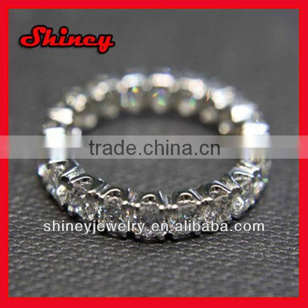925 silver JEWELRY with rhodium plated big zirconia circle ring
