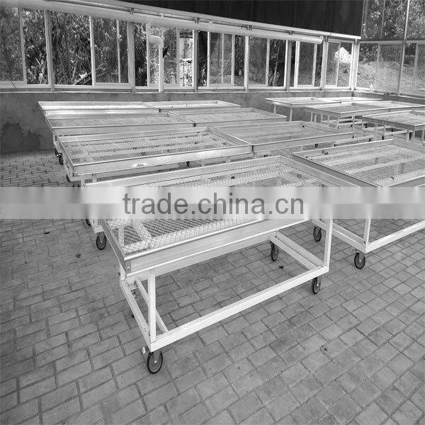 greenhouse garden ebb/flow rolling bench
