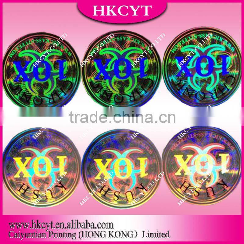 Custom paper stickers/plastc holographic stickers