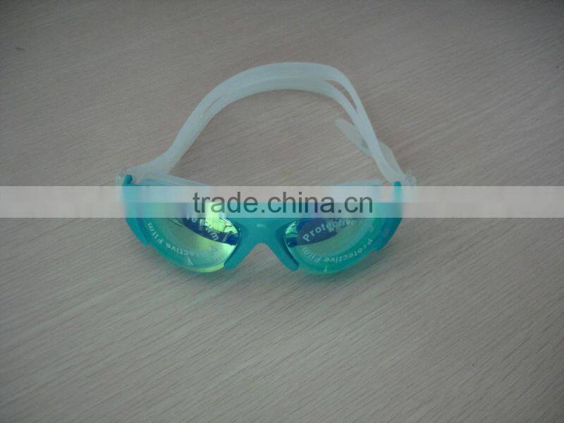 mirror coated swimming goggles with anti-fog,UV protection